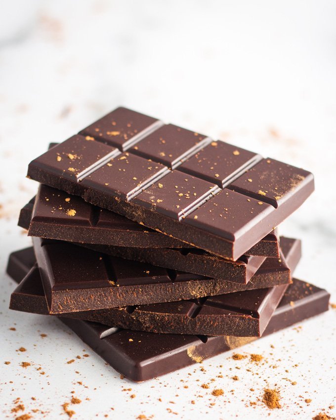 Vegan chocolate bar made from premium cocoa and plant-based ingredient